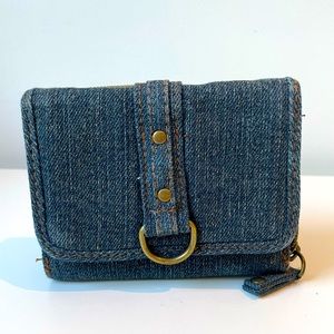 Small denim wallet